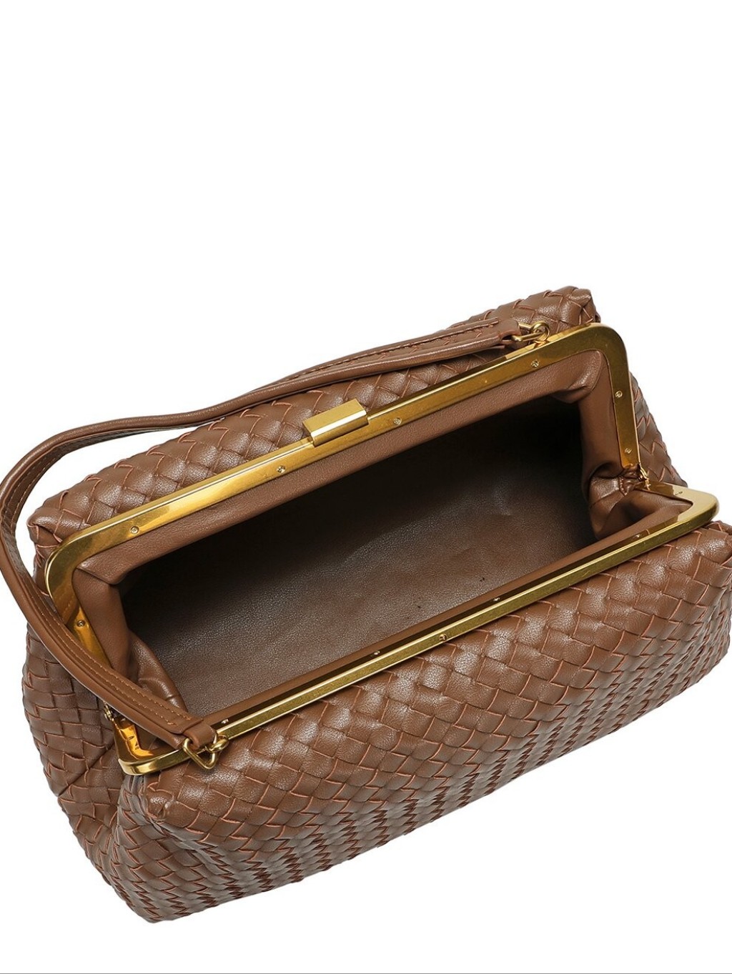 Tiffany & Fred Paris Leather Clutch/Shoulder Bag Caramel Brown Nwt — image 3 of 4